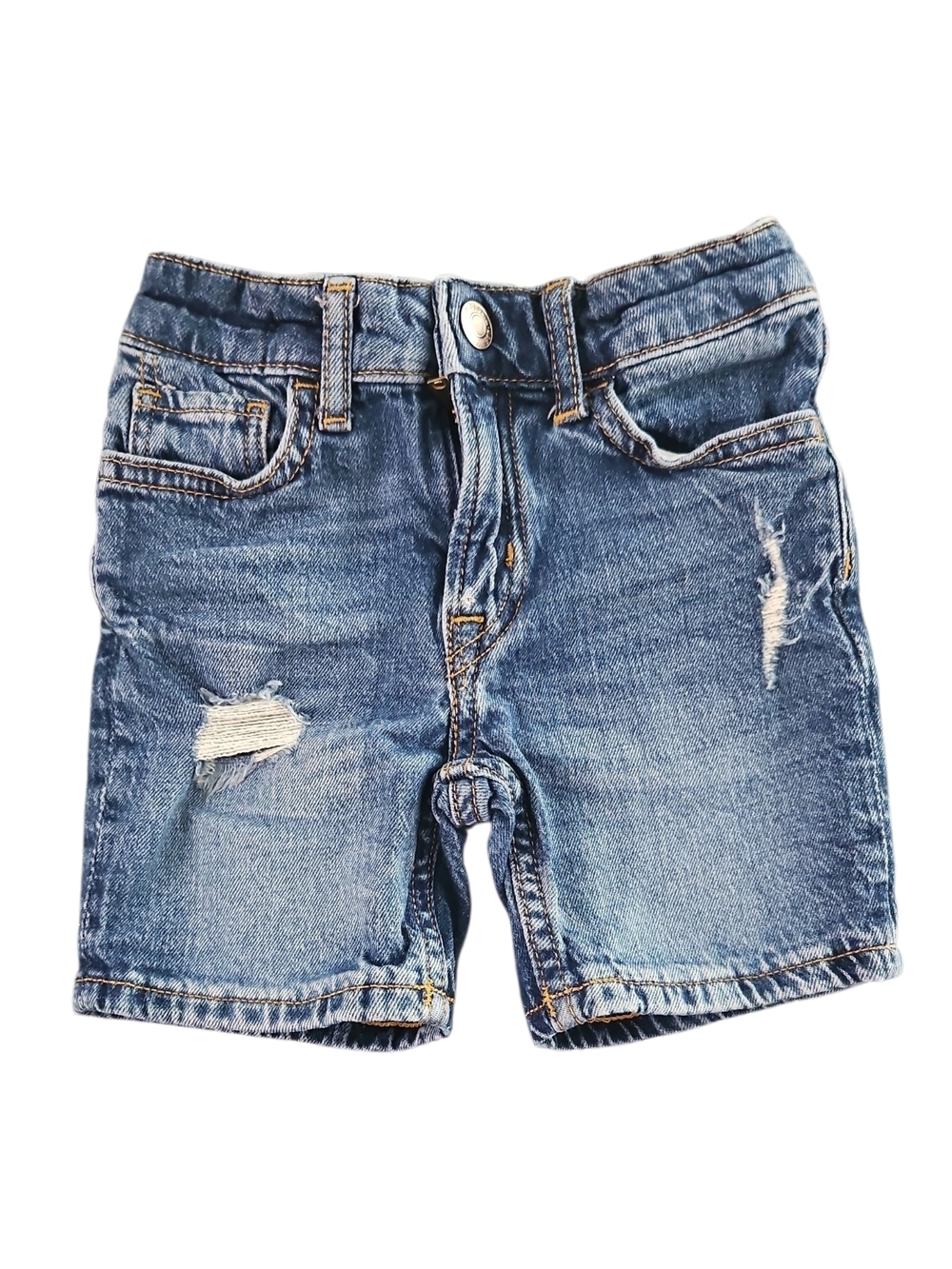 H&M Baby Kids Blue Denim Shorts - Distressed Style Size 3t Unisex Boys Girls